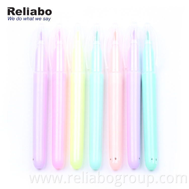 Reliabo Hot Selling Custom Logo Colorful Student Highlighter Pen